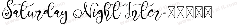 Saturday Night Inter字体转换